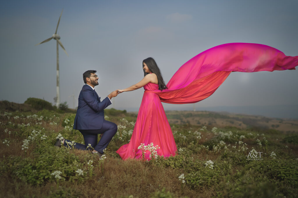 Pre-wedding Shoot at Wind Mill Location|Best Wedding Photographer in Pune