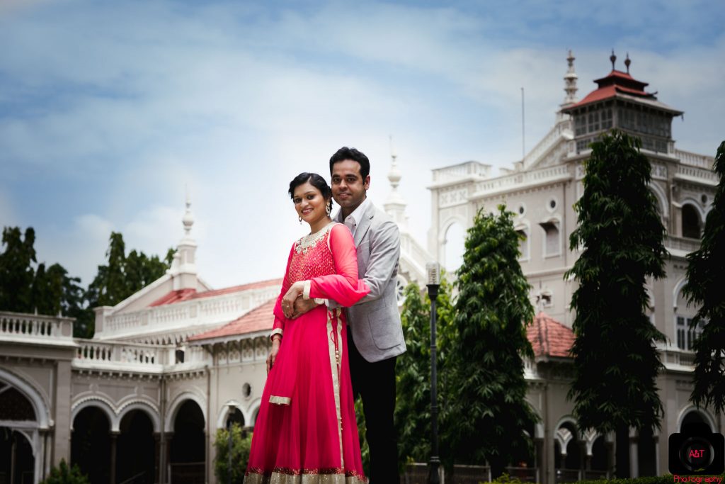 Couple Standing in front of Agakhan Palace, Pune-India