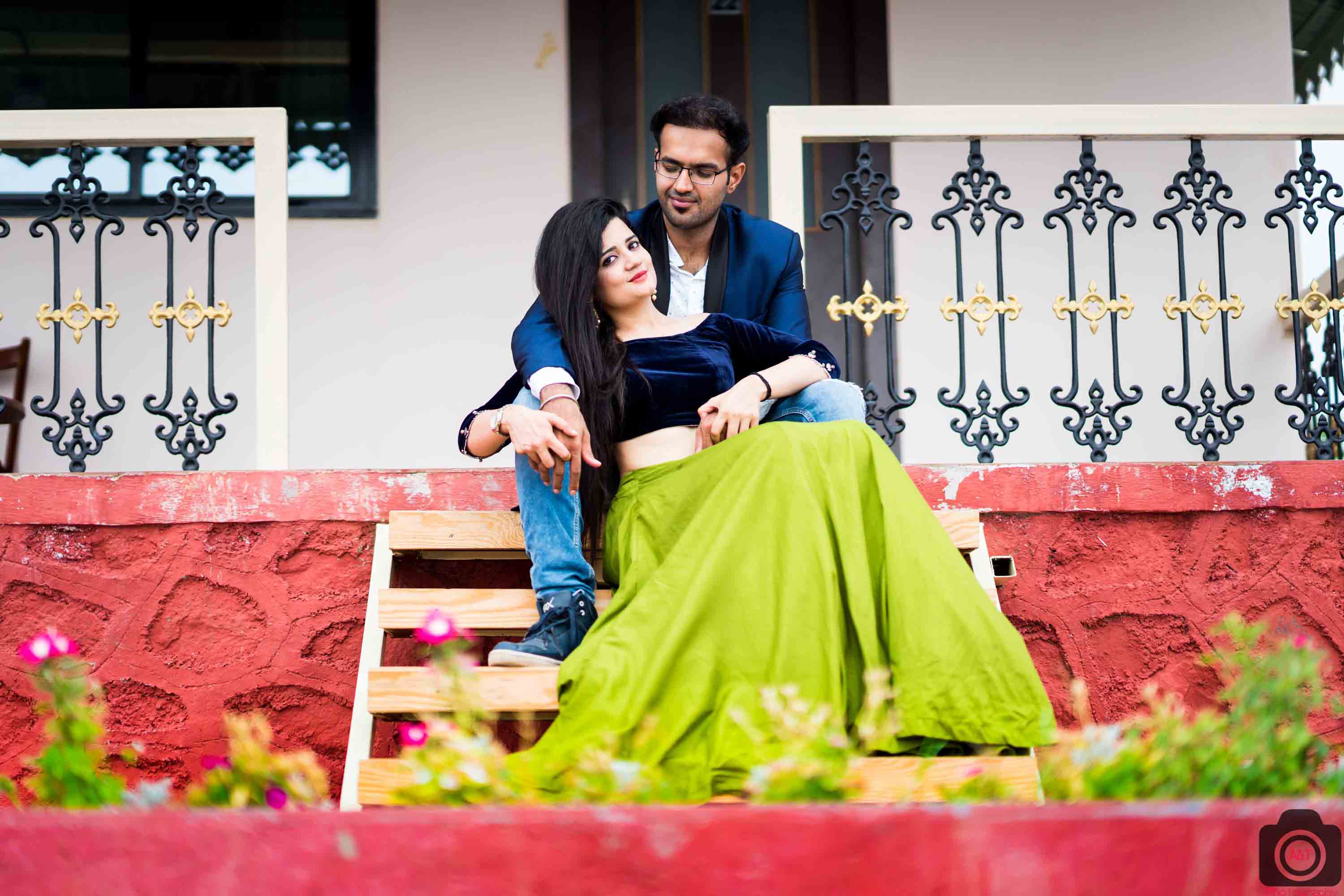 Best Romantic Pre wedding photoshoot in Pune, India  by A&T Photography. 