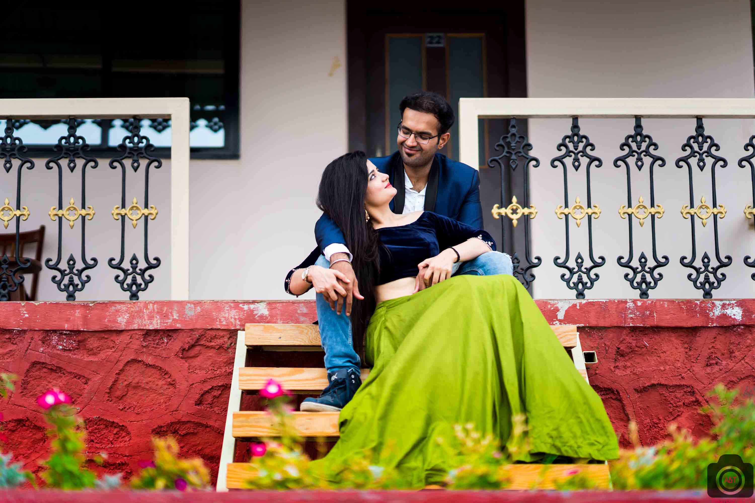 Shilpa & Pulkit's Best Romantic Pre wedding photoshoot in Pune, India by A&T Photography. 