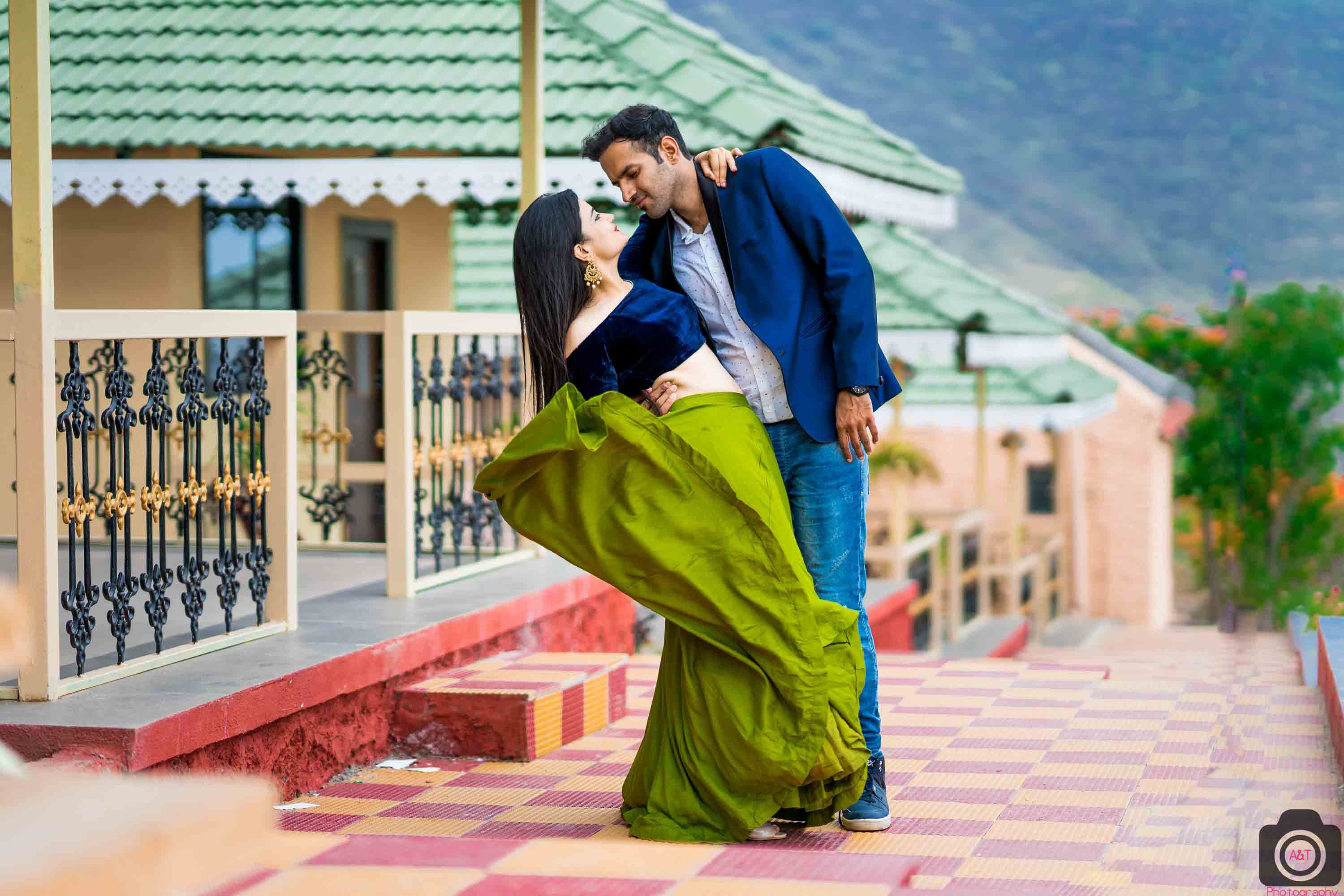 Sweet and romantic poses for pre-wedding photoshoot by best pre-wedding photographer of Pune, India