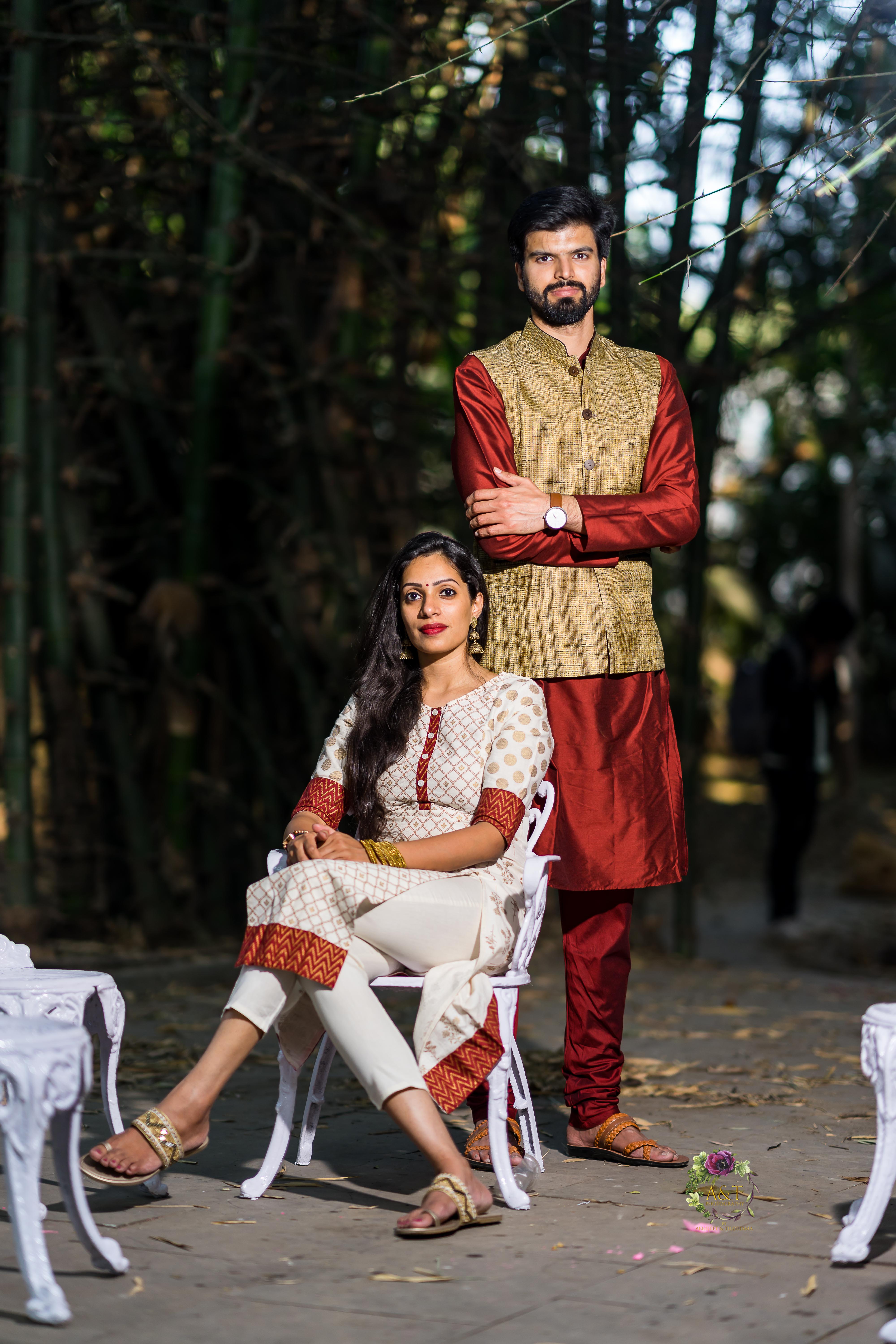 Heena-Vikas looking all Royal with these chairs for their Pre-wedding Photoshoot