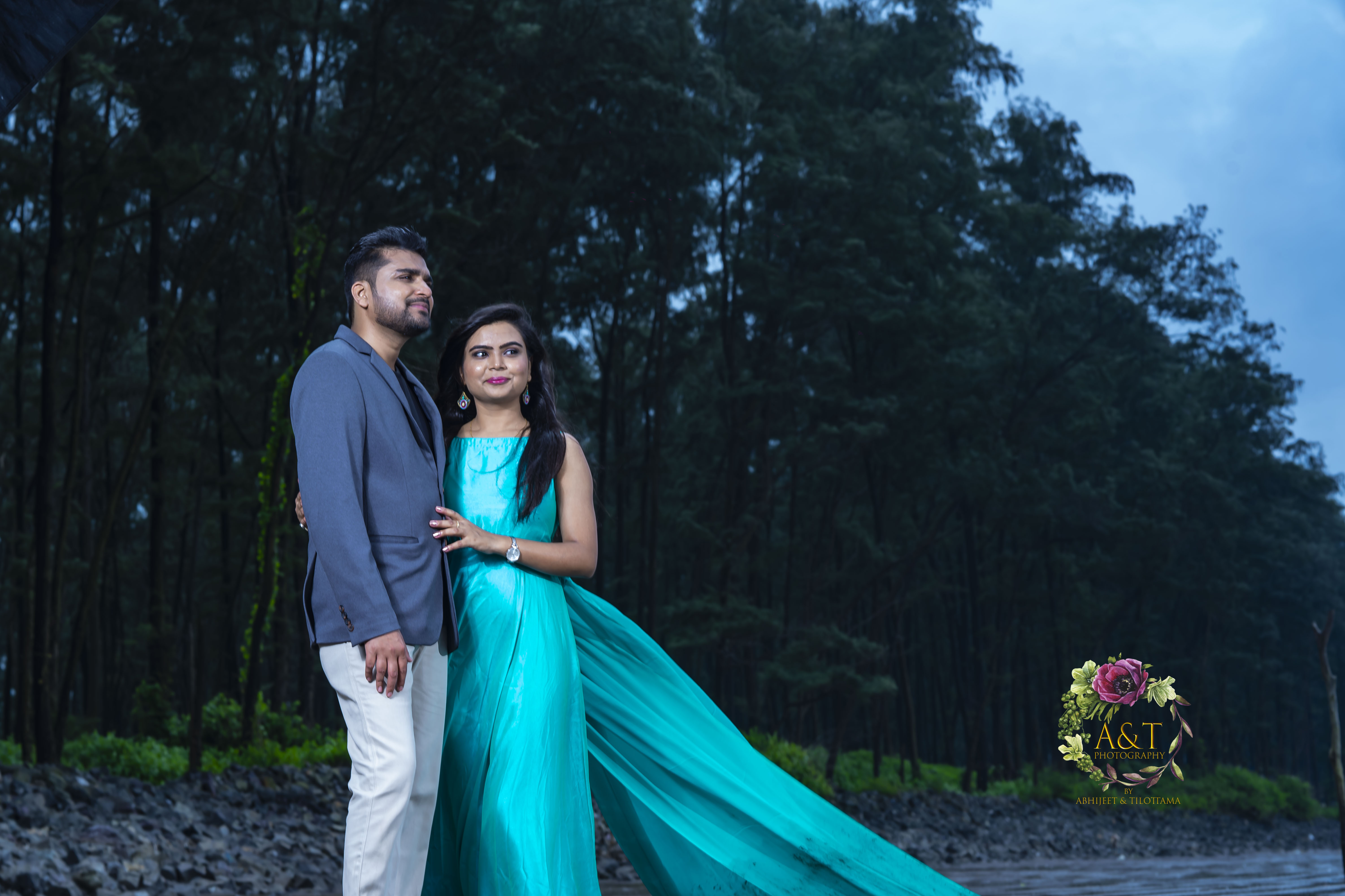 Amazing Gown & Blazer wore by Monil & Vandana for their Pre-wedding Photoshoot|Shot by best wedding photographer in Pune