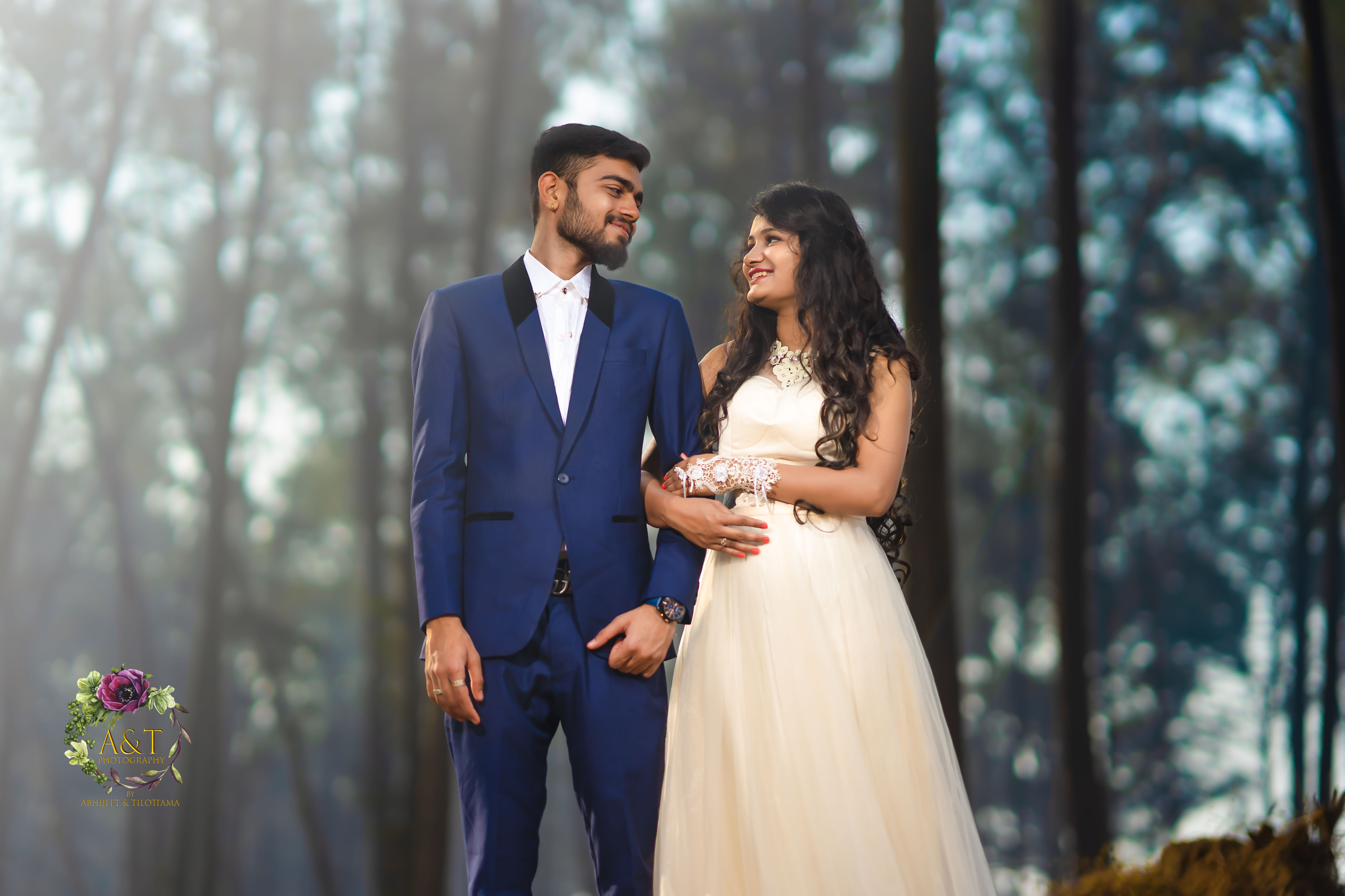 Senorita Theme Prewedding Photoshoot of Dharmik and Jinal where both are walking and looking at each other