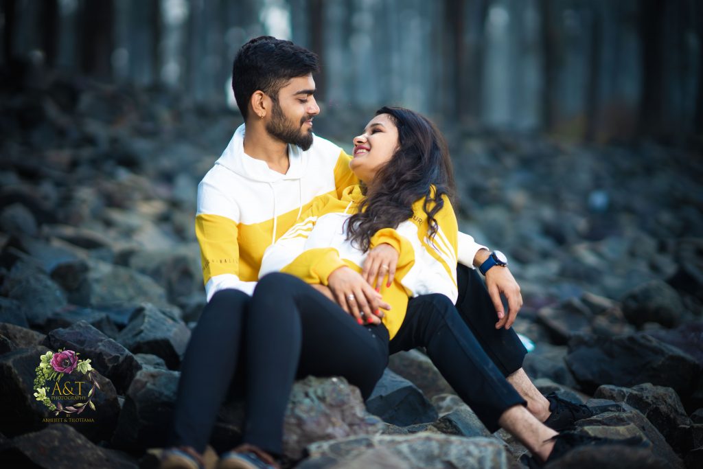 Boho chic hoodies for pre-wedding shoot at beach planned by pre-wedding photographer in Pune