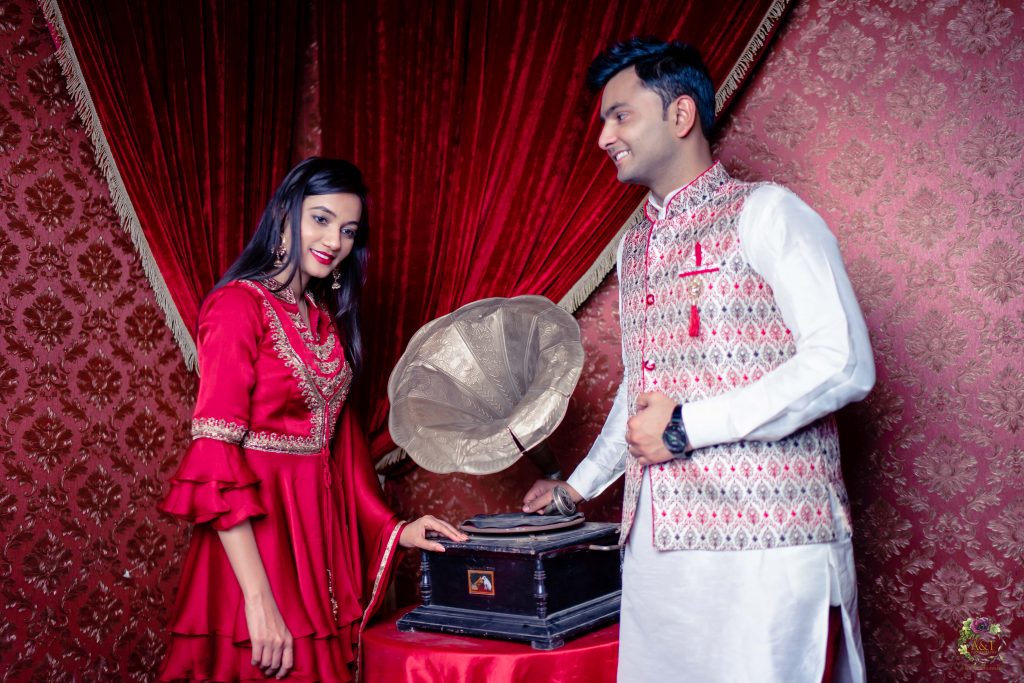 The Best Vintage Pre-Wedding Photoshoot of Sourabh & Ankita in the Spellbound location of Sets in the city Mumbai.