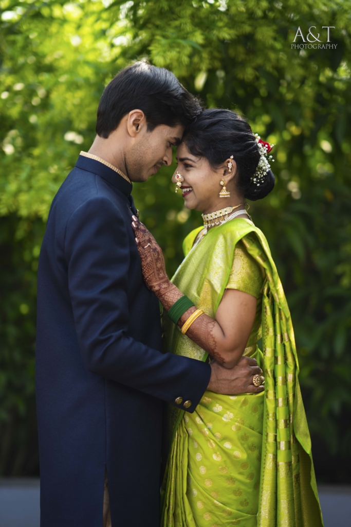 Couple's romantic moment captured by Top Wedding Photographer in Pune