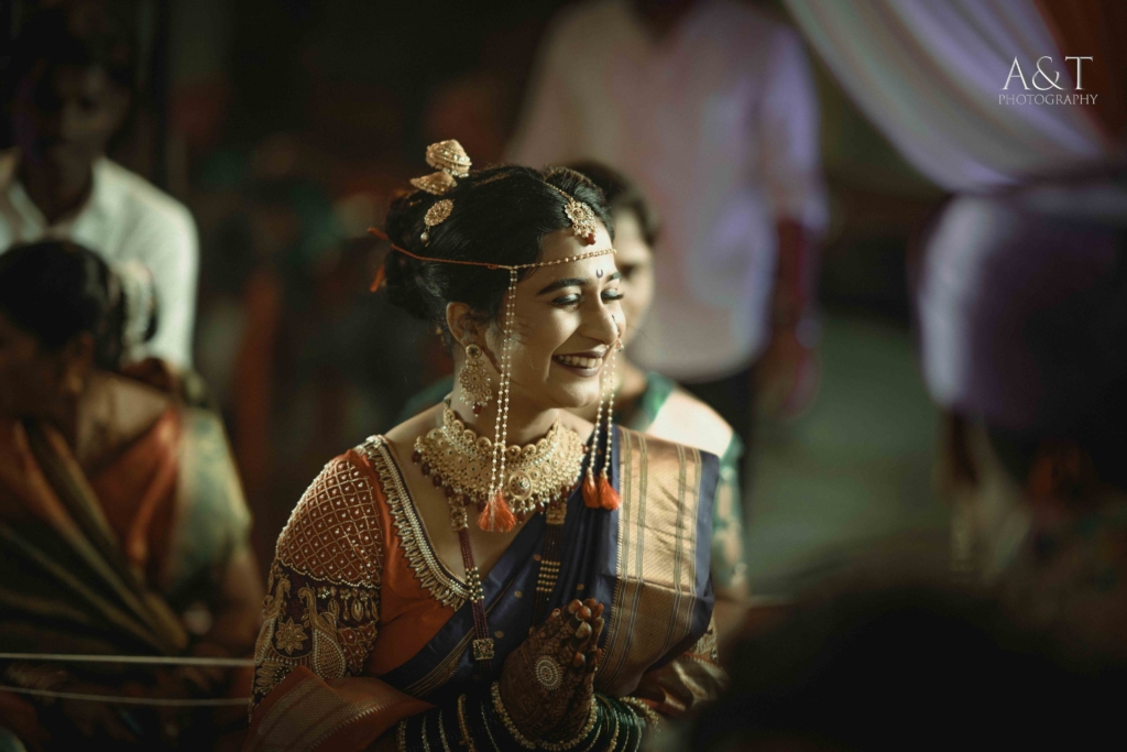 Beautiful Bridal Portrait of Pranoti from her Wedding in Pune Captured by Best Wedding Photographer in Pune